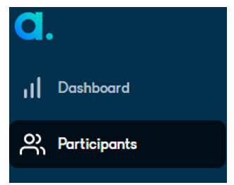 Left-hand navigation panel with participant grid highlighted