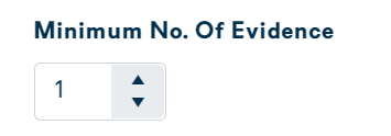 Minimum number of evidence field