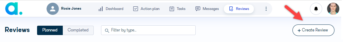 Create Review button