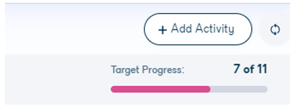 Add Activity button on the action plan