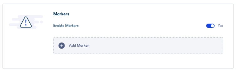 Markers screen showing Enable markers toggle set to Yes