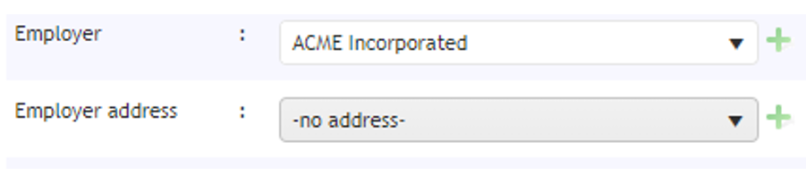 Create user form with employer name pre-populated